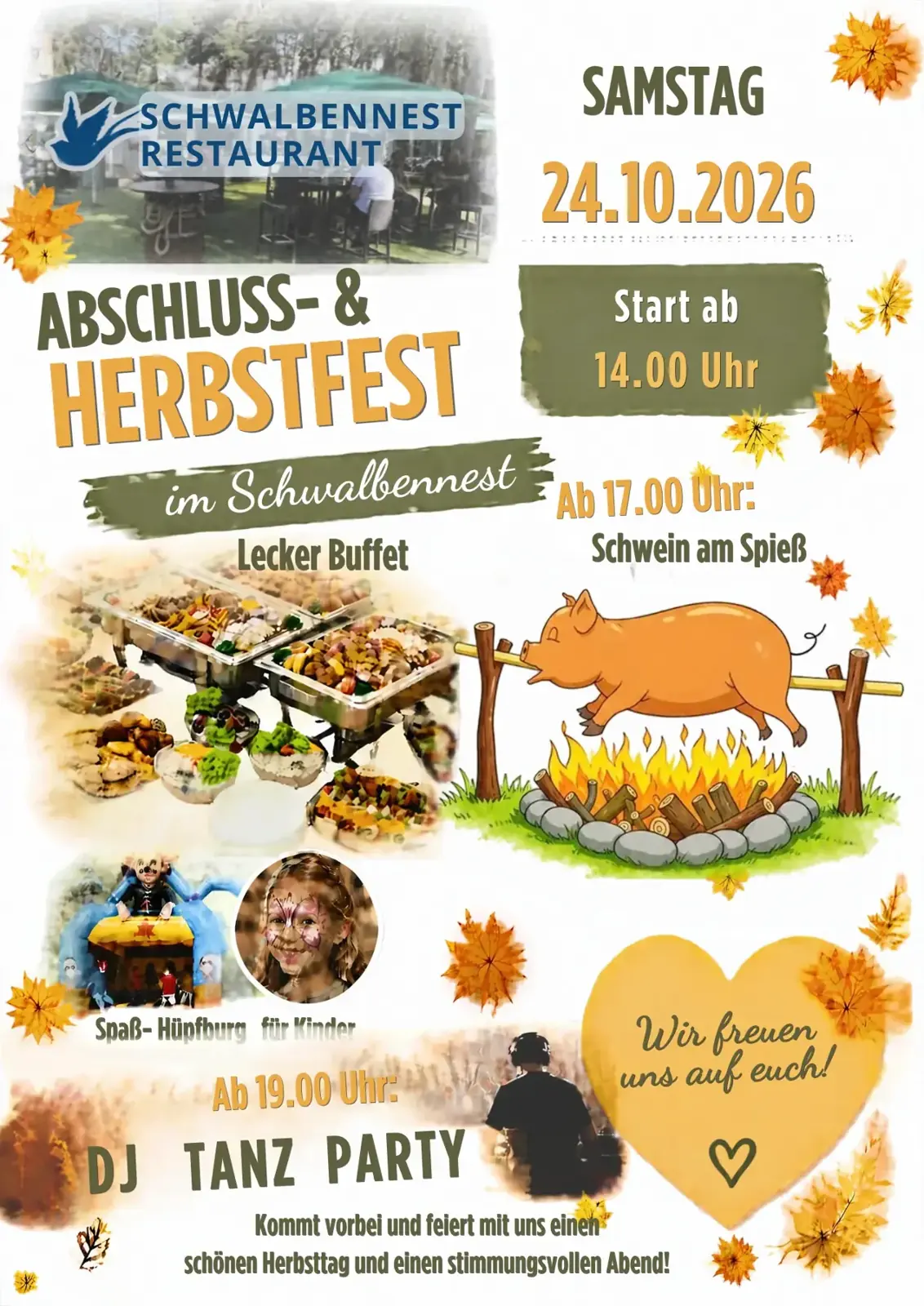 Plakat Abschluss- und Herbstfest am 24.10.2026